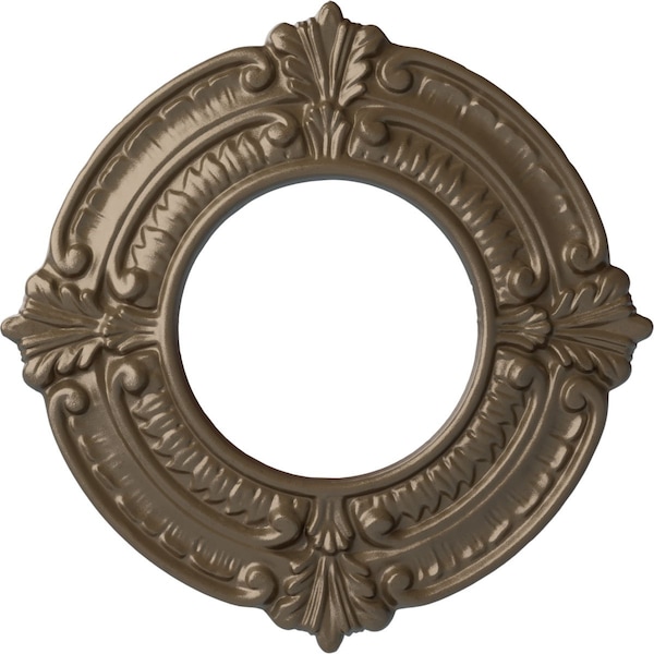 Ekena Millwork Benson Ceiling Medallion (Fits Canopies up to 4 1/8"), 9"OD x 4 1/8"ID x 5/8"P, Warm Silver CM09BNWSS - main